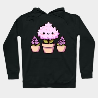 Cute Hyacinth Flower Bloom in a Pot | Kawaii Potted House Plant | Kawaii Floral Hoodie